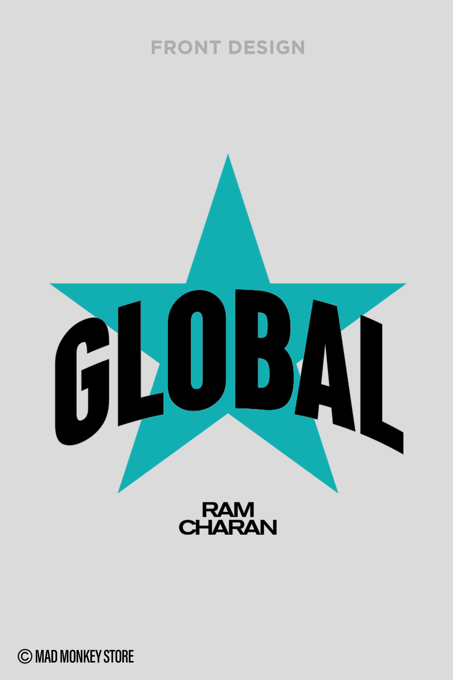 Global Star Oversized - Ram Charan White Unisex T-shirt