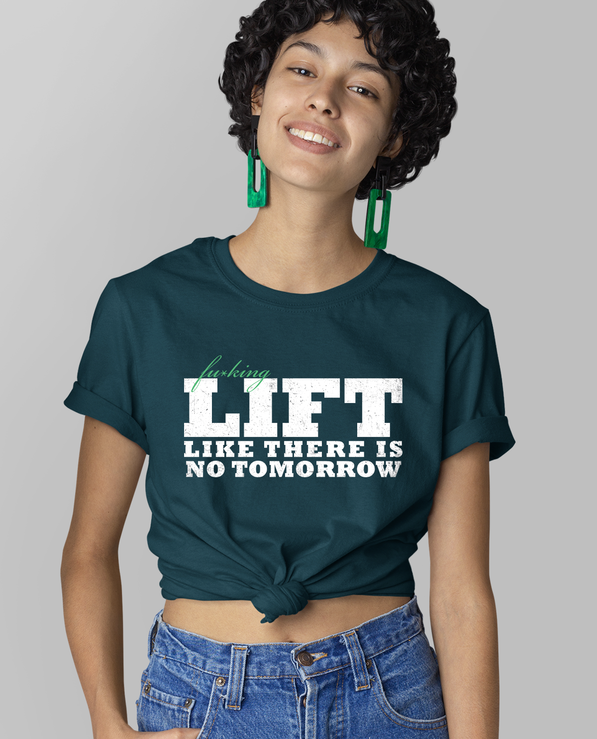 Lift Like There Is No Tomorrow - Navy Blue Unisex T-shirt