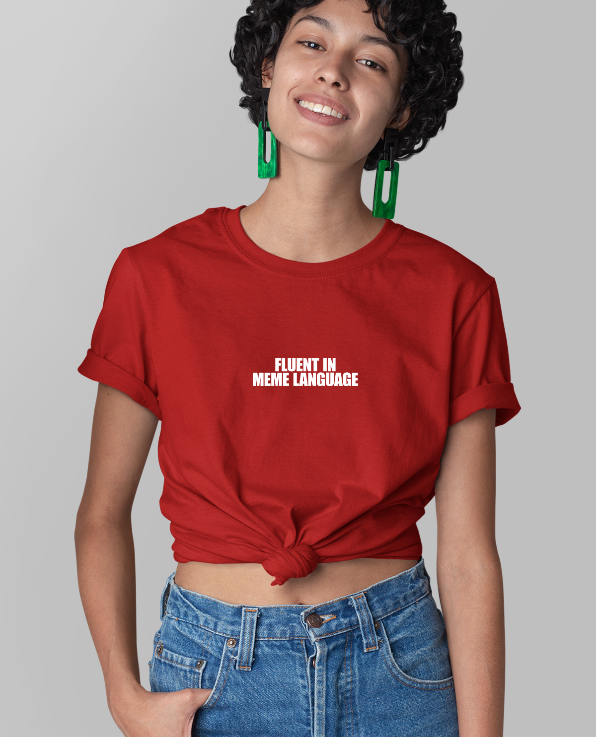 Fluent in meme Language - Unisex T-shirt - Red