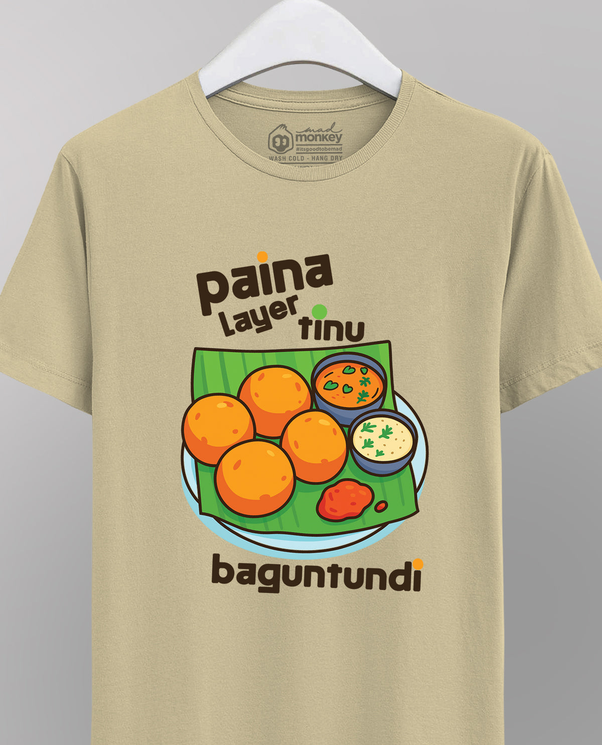 Bonda - Paina Layer Tinu baguntadi - Unisex Regular Beige T-Shirt
