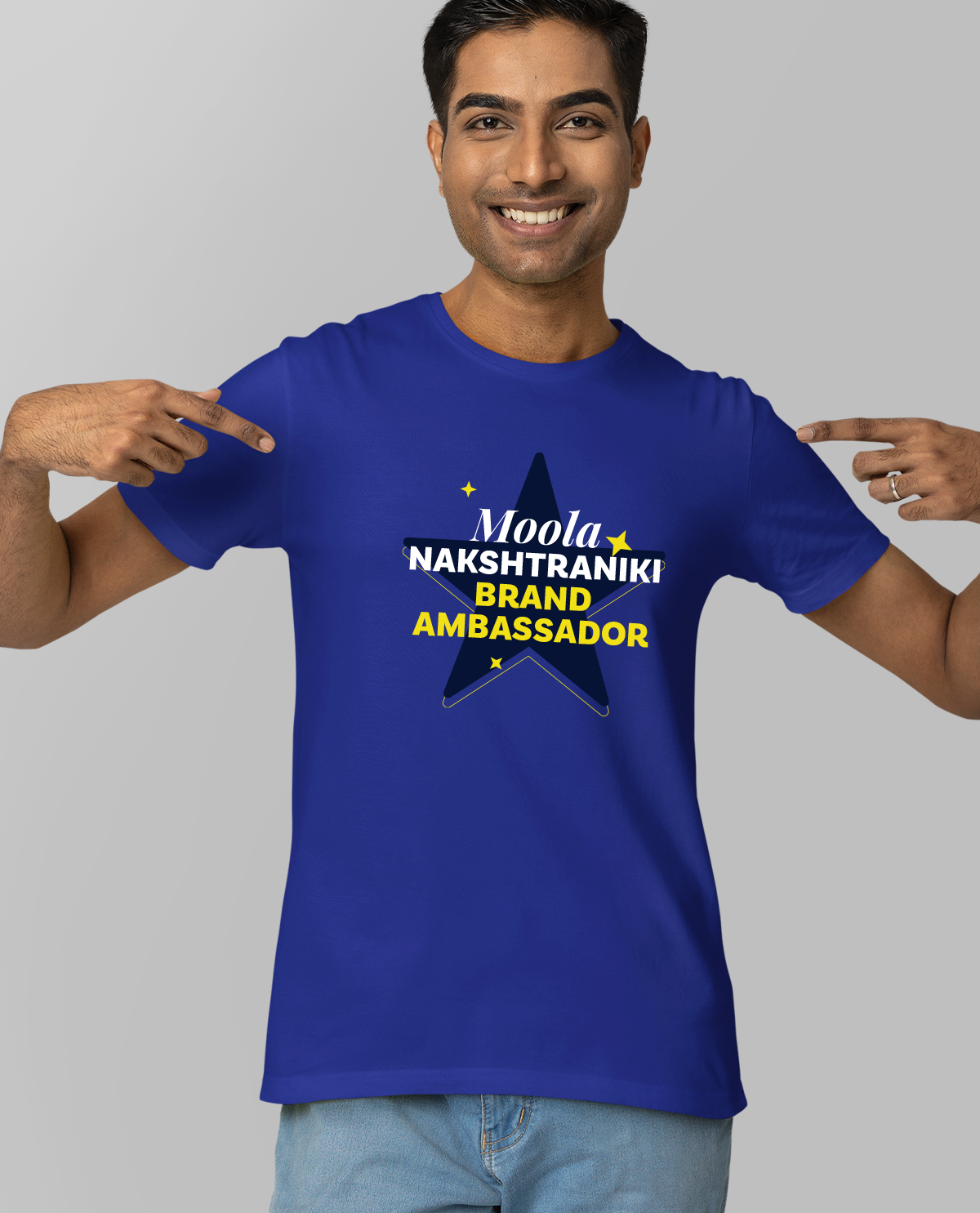 Moola Nakshatraniki Brand Ambassador – Unisex Blue T-Shirt