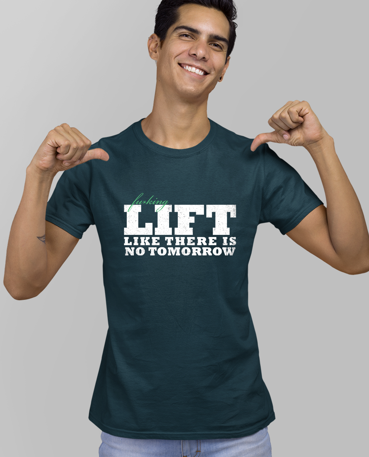 Lift Like There Is No Tomorrow - Navy Blue Unisex T-shirt