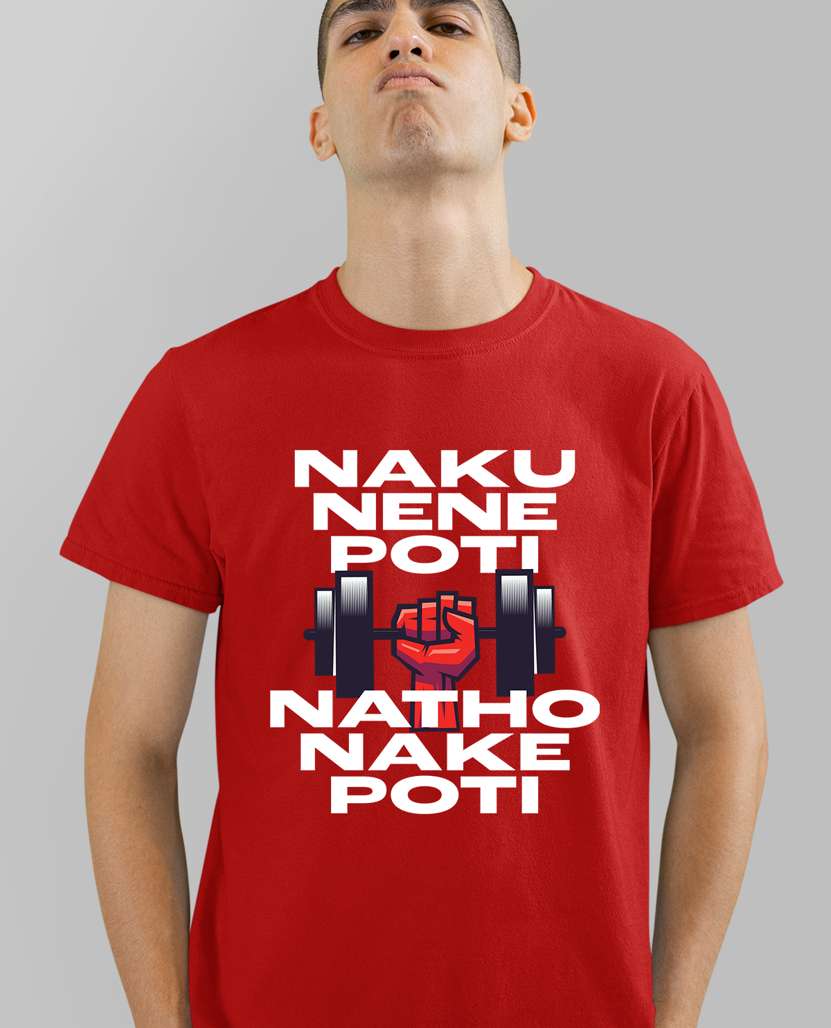 Naku Nene Poti Natho Nake Poti - Red Unisex T-shirt