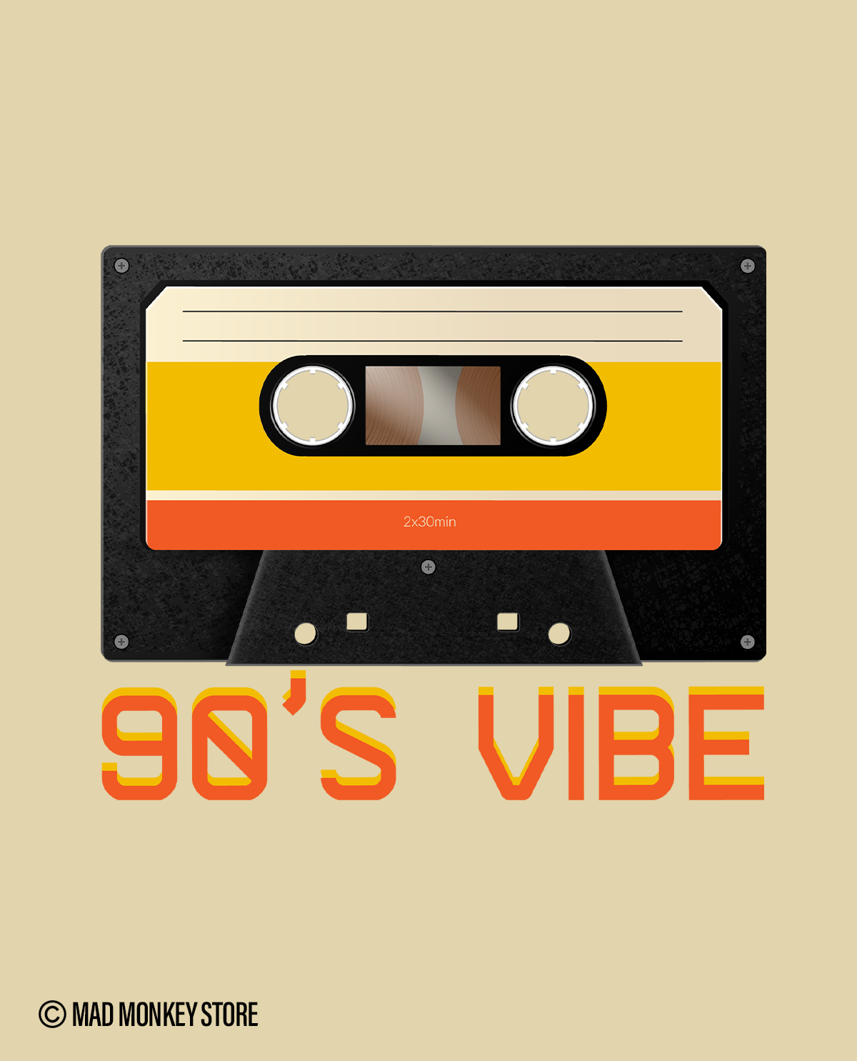 90;s Vibe - Unisex Regular Beige T-Shirt