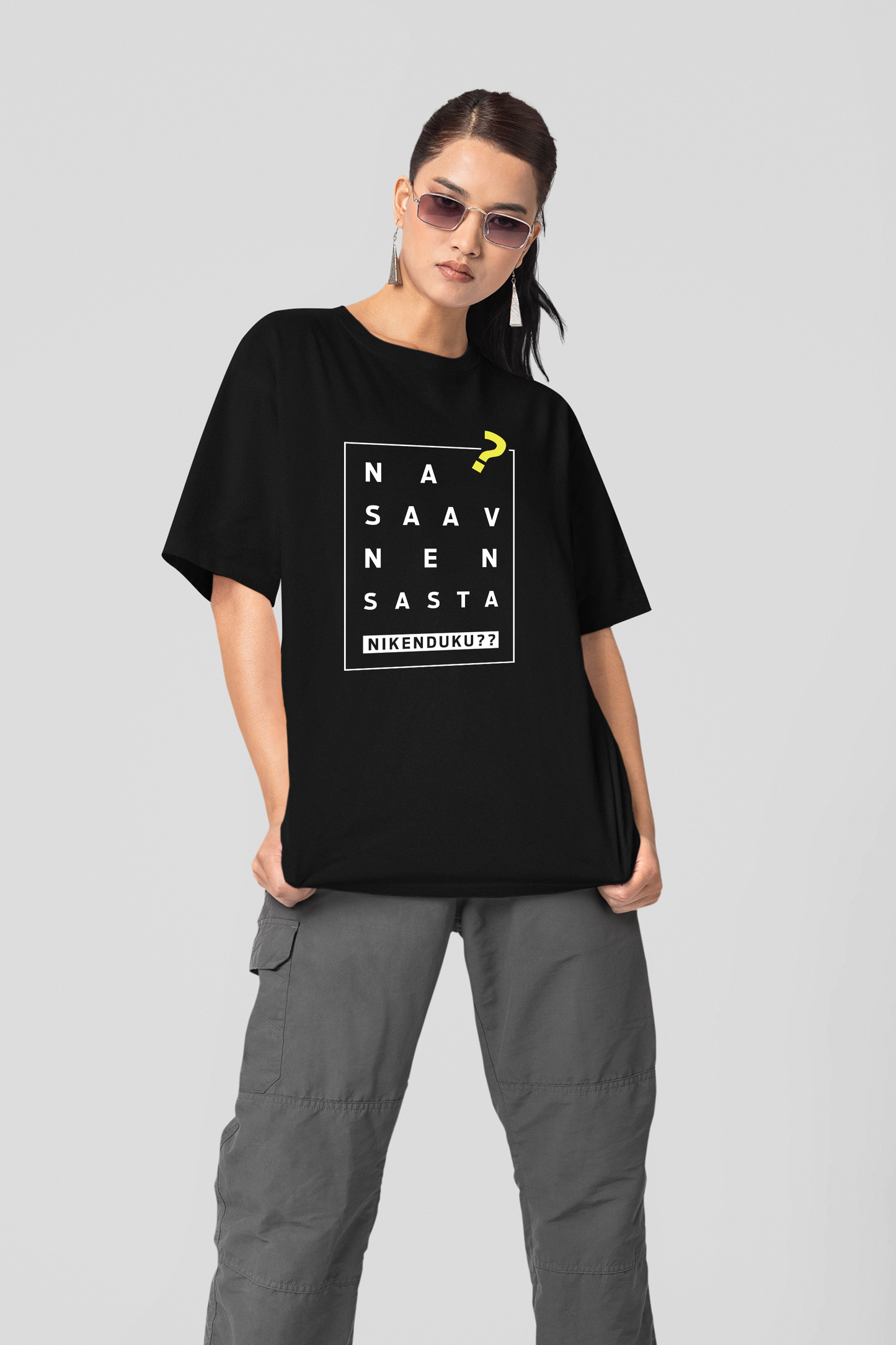 Na Saav Nen Sasta Unisex T-shirt Black