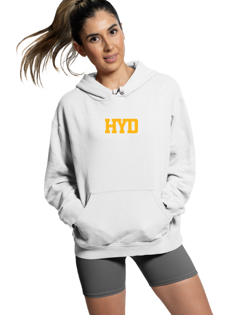 Hyd Minimal Unisex Hoodie White