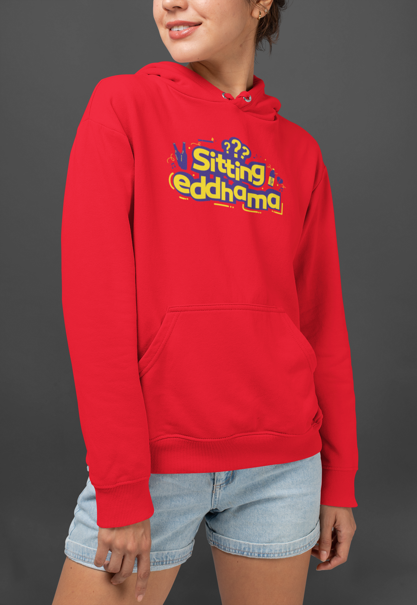 Sitting Eddama Unisex Hoodie - ateedude