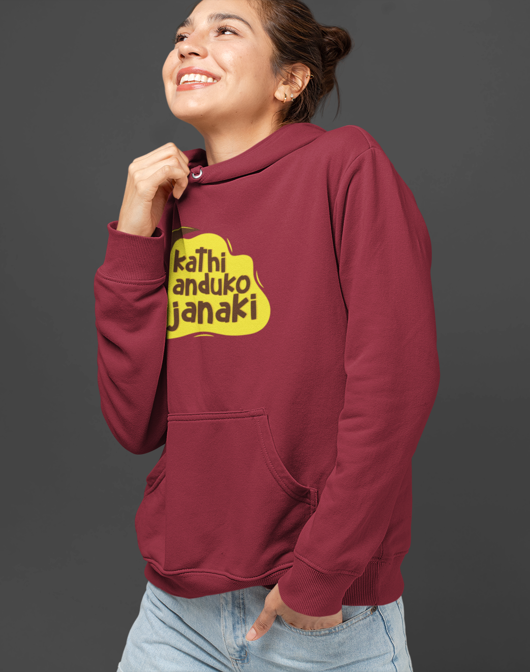 Kathi Anduko Janaki Unisex Hoodie - ateedude