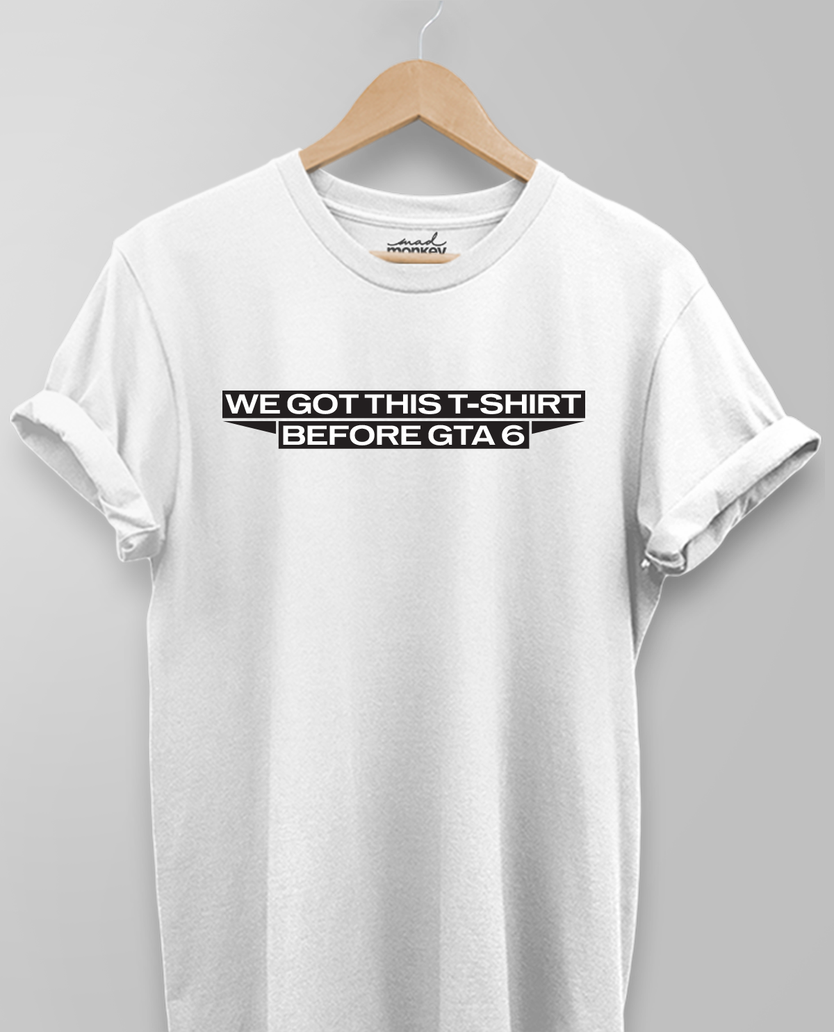 GTA 6, Unisex T-shirt, White, Received, Before, Order Update, Delivery, Inventory, Stock Availability