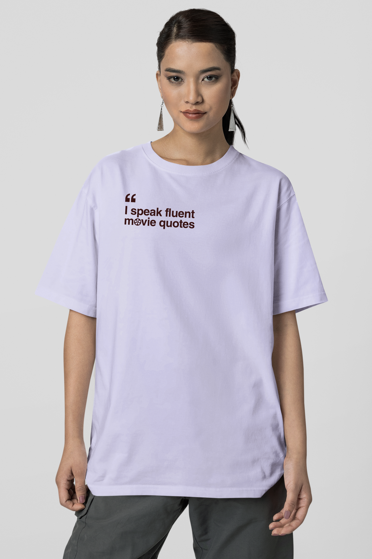 I Speak Fluent Movie Quotes - Oversized Lavender Unisex T-shirt