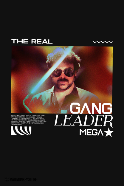 Gang Leader – Chiranjeevi Oversized Black Unisex T-shirt