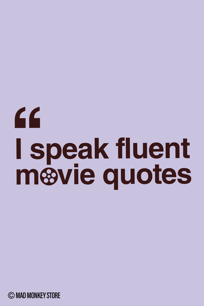 I Speak Fluent Movie Quotes - Oversized Lavender Unisex T-shirt