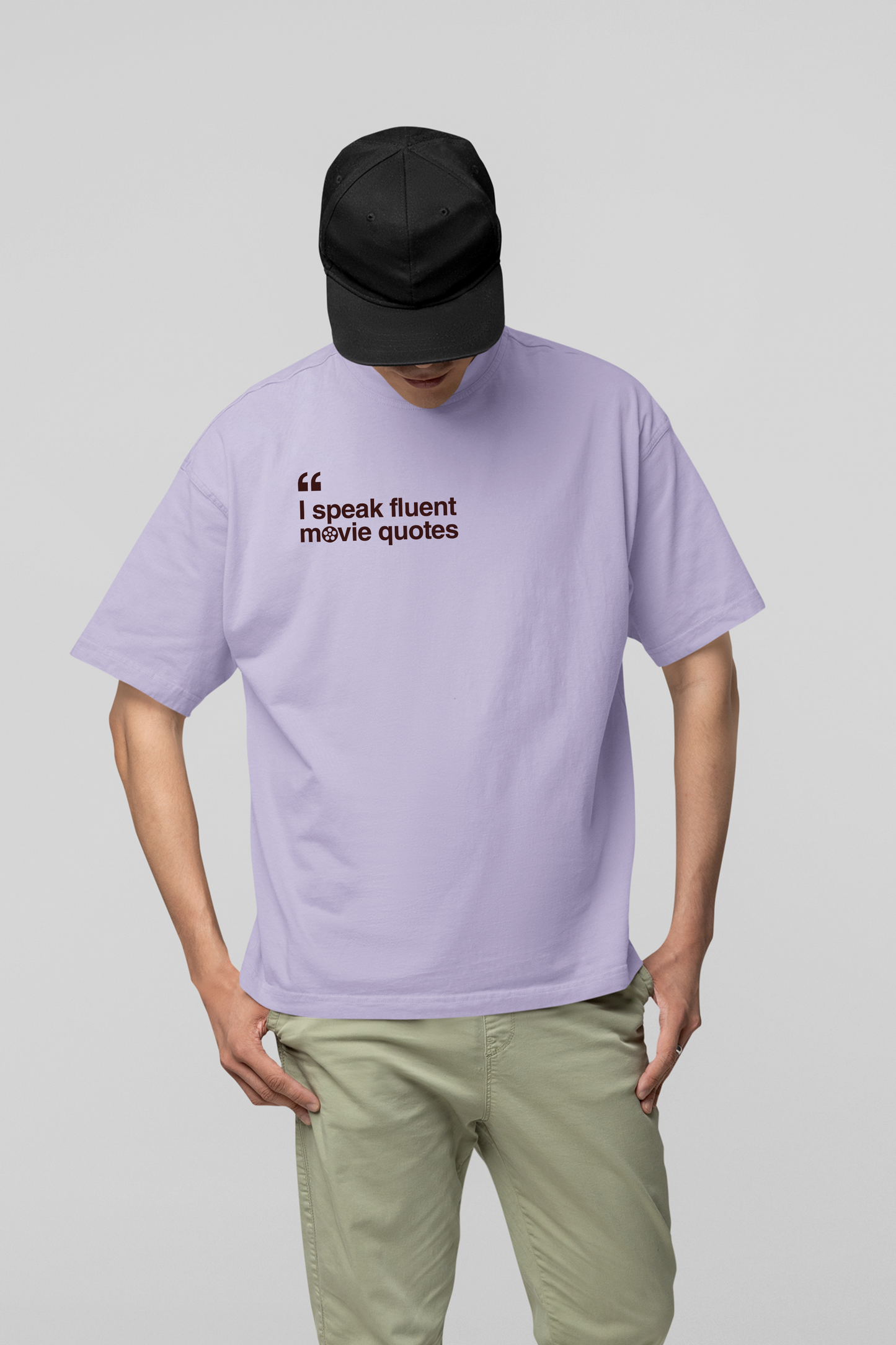 I Speak Fluent Movie Quotes - Oversized Lavender Unisex T-shirt