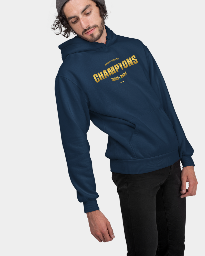 Champions India Unisex Hoodie Navy Blue