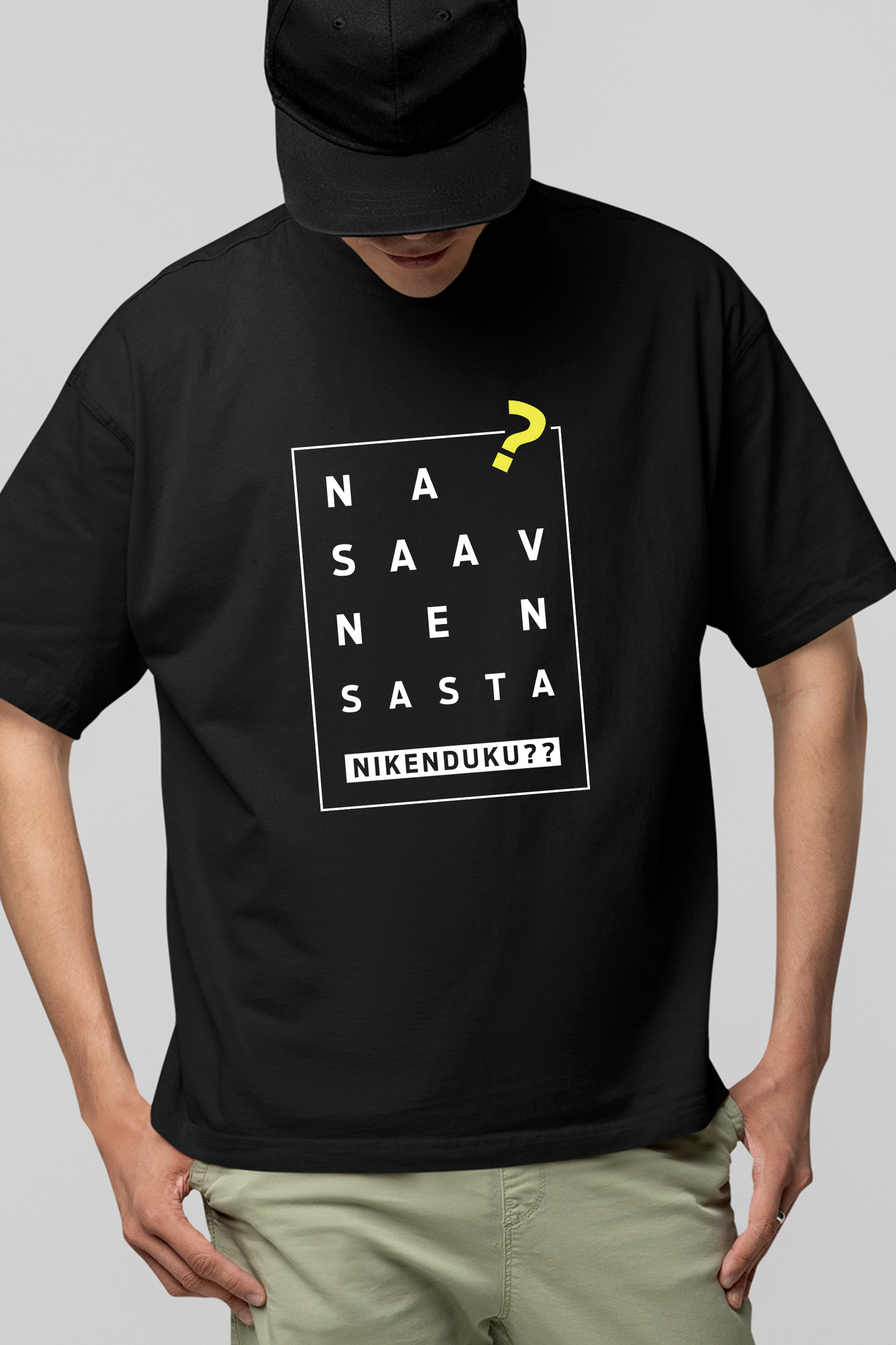 Na Saav Nen Sasta Unisex T-shirt Black