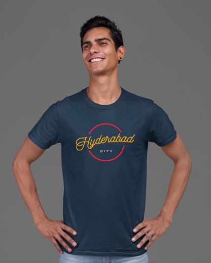 Hyderabad City Unisex T-shirt Navy Blue