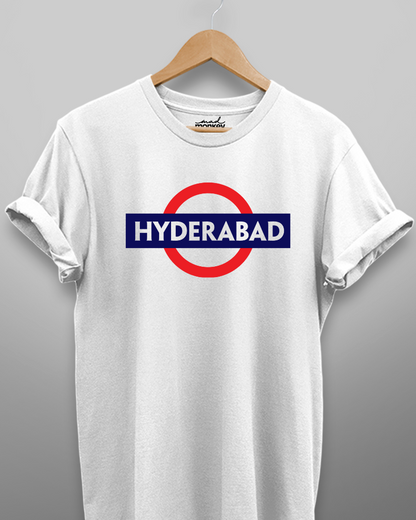 Hyderabad, Board, Unisex, T-shirt, White, Casual, Streetwear, Trendy, Cotton, Comfortable, Graphic Tee, Minimalist, Stylish