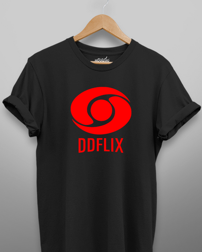 DDFLIX, Unisex T-shirt, Black, Casual Wear, Trendy, Comfortable, Stylish, Premium Fabric, Graphic Tee, Fashion, Mad Monkey