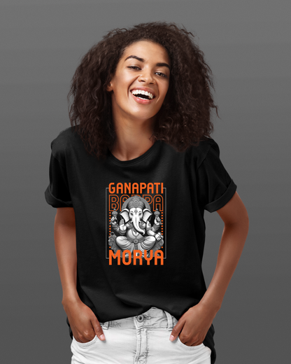 Ganapati Bappa Morya Unisex T-shirt Black