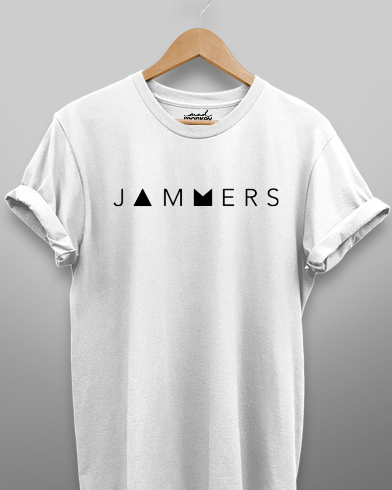 Jammers, Unisex T-shirt, White, Casual Wear, Trendy, Comfortable, Stylish, Cotton, Graphic Tee, Everyday Wear