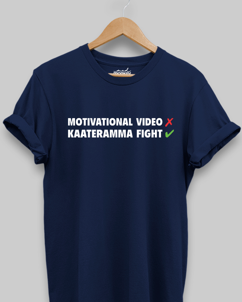 Salaar, Kateramma Fight, Unisex T-shirt, Navy Blue, Tollywood, Movie Merchandise, Stylish Tee, Graphic T-shirt, Premium Quality, Casual Wear