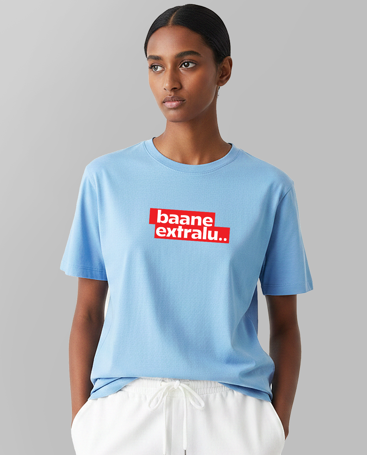 Baane Extralu.. Unisex T-shirt Cool Blue – women's model