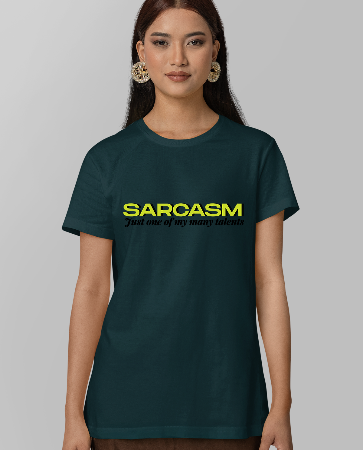 SARCASM Unisex T-shirt Petrol Blue