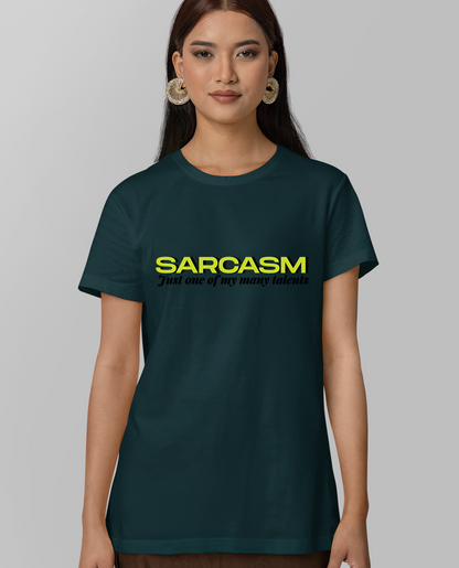 SARCASM Unisex T-shirt Petrol Blue