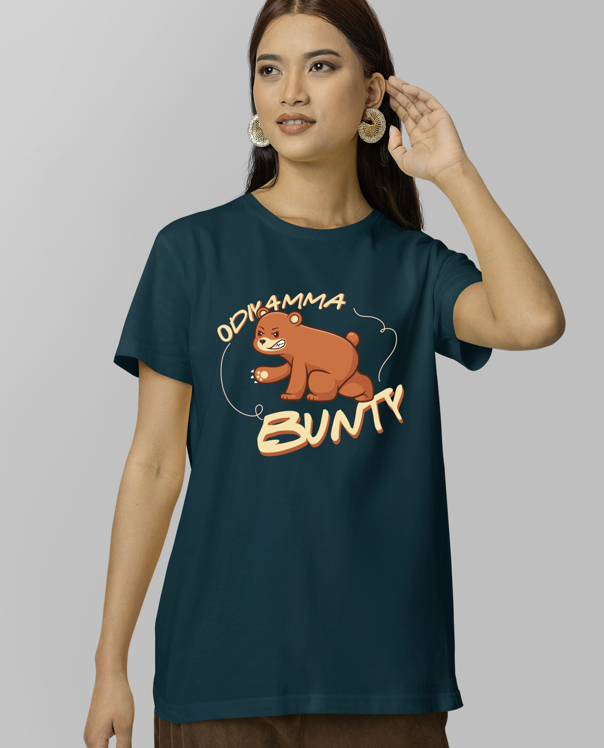 Odiyamma Bunty - Unisex Regular Teal T-Shirt