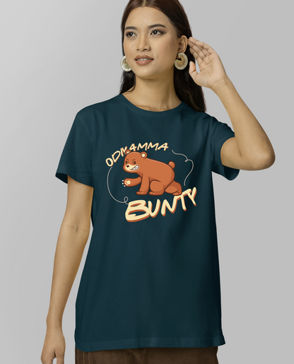 Odiyamma Bunty - Unisex Regular Teal T-Shirt