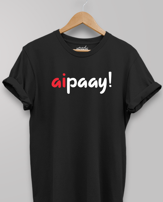 Aipaay, Unisex T-shirt, Black, Mad Monkey, Casual Wear, Trendy, Comfortable, Stylish, Premium Fabric, Graphic Tee, Everyday Wear