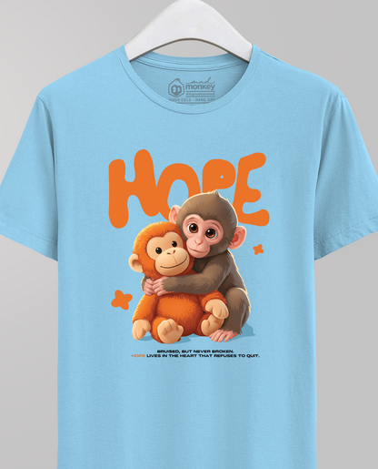 Hope - Punch, The Monkey - Unisex Regular Cool Blue T-Shirt