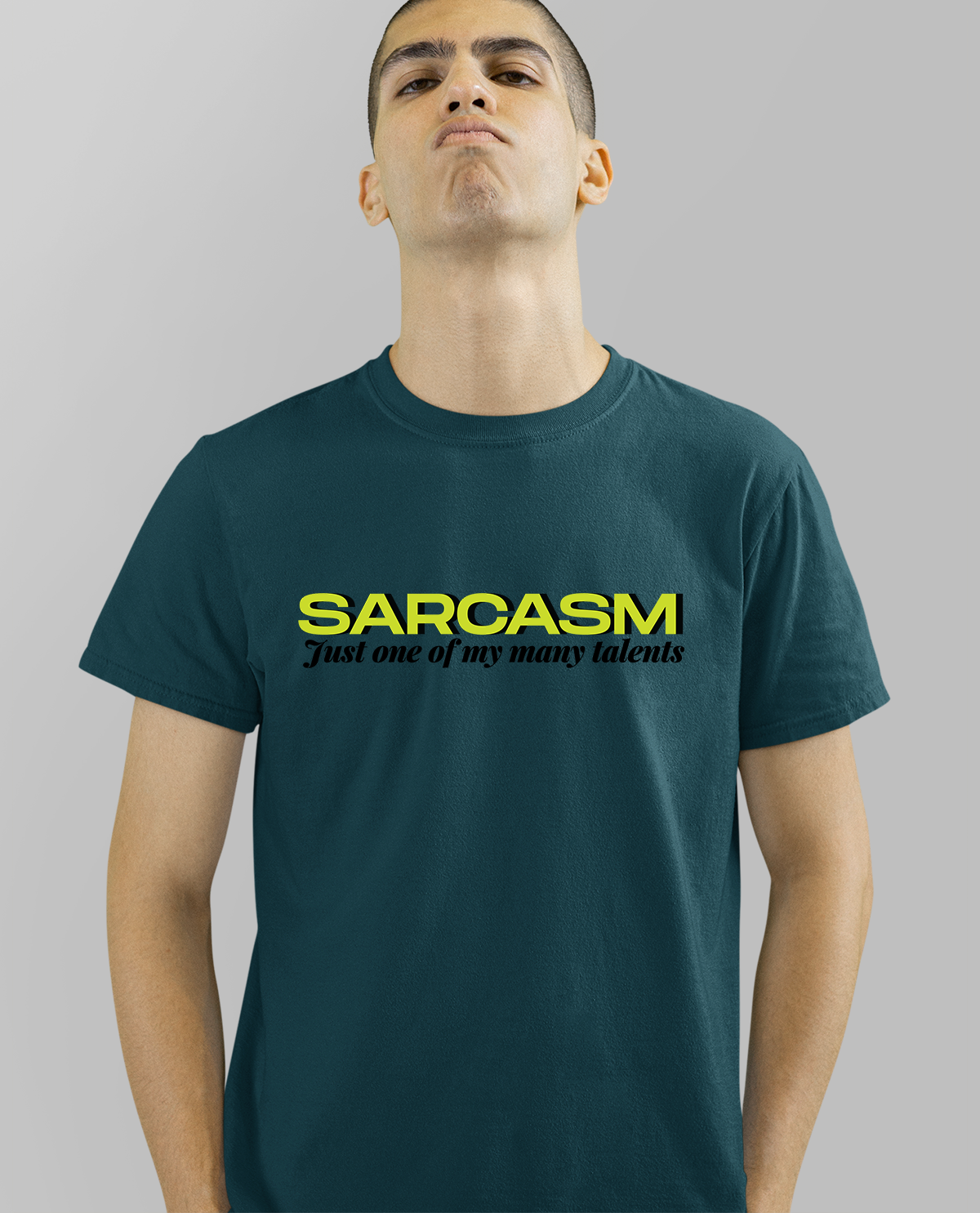 SARCASM Unisex T-shirt Petrol Blue