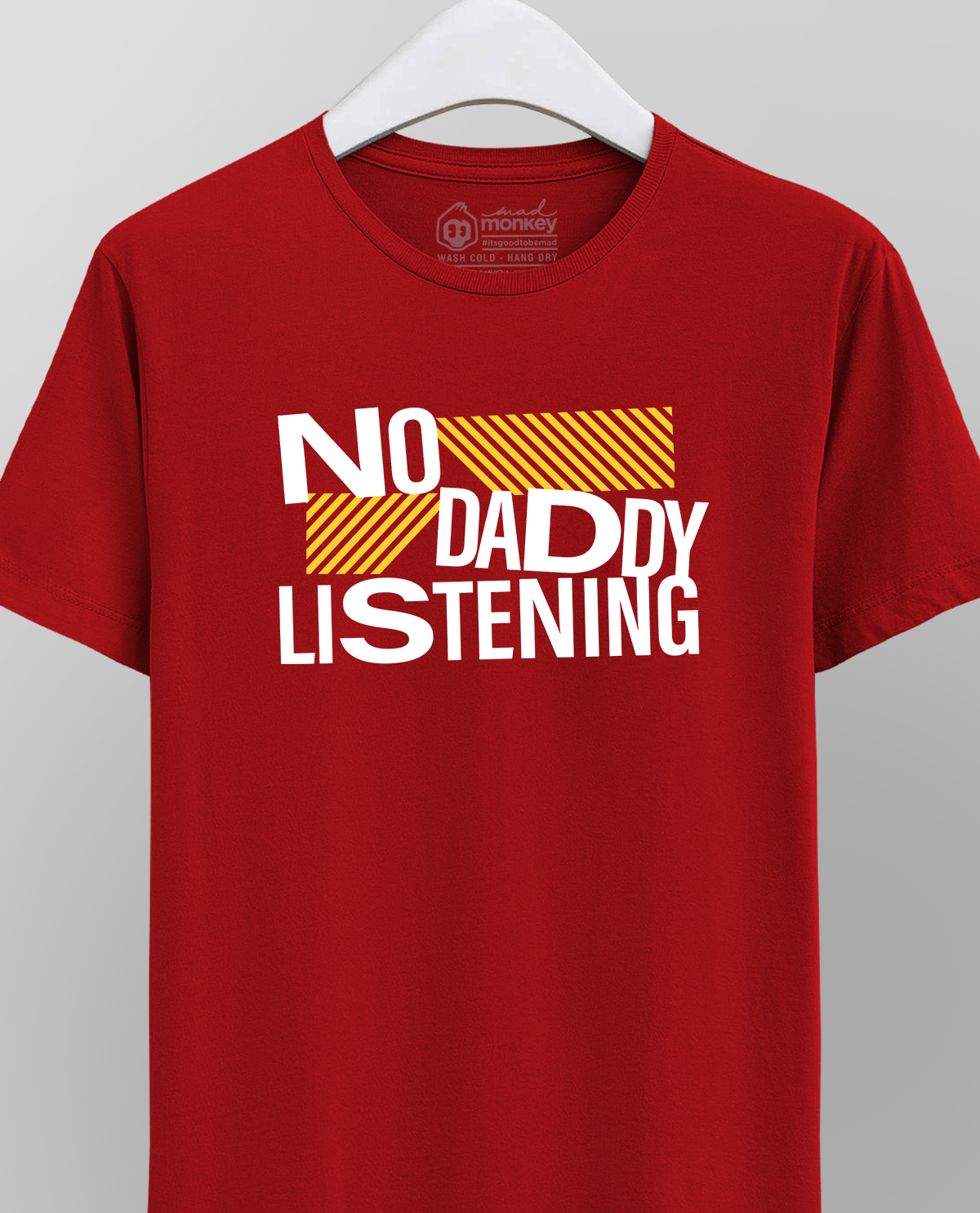 No Daddy Listening Unisex T-shirt Red – front product image