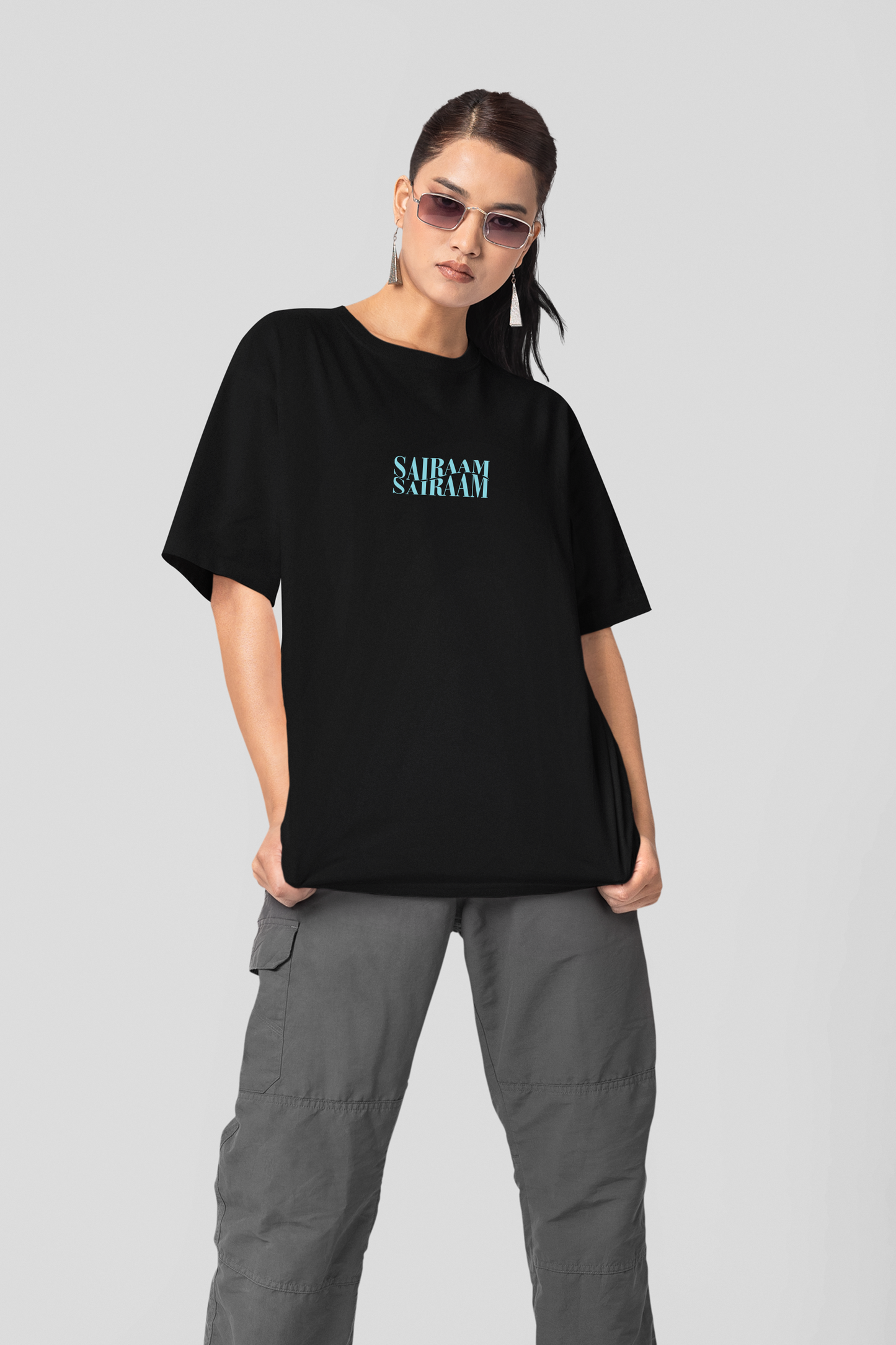 Sairaam.. Sairaam - Oversized Black Unisex T-shirt