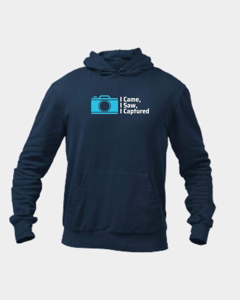 I see I came I captured Unisex Hoodie Navy Blue