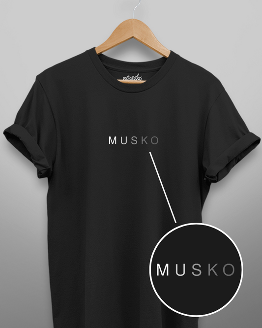 Musko Minimal Unisex T-shirt Black