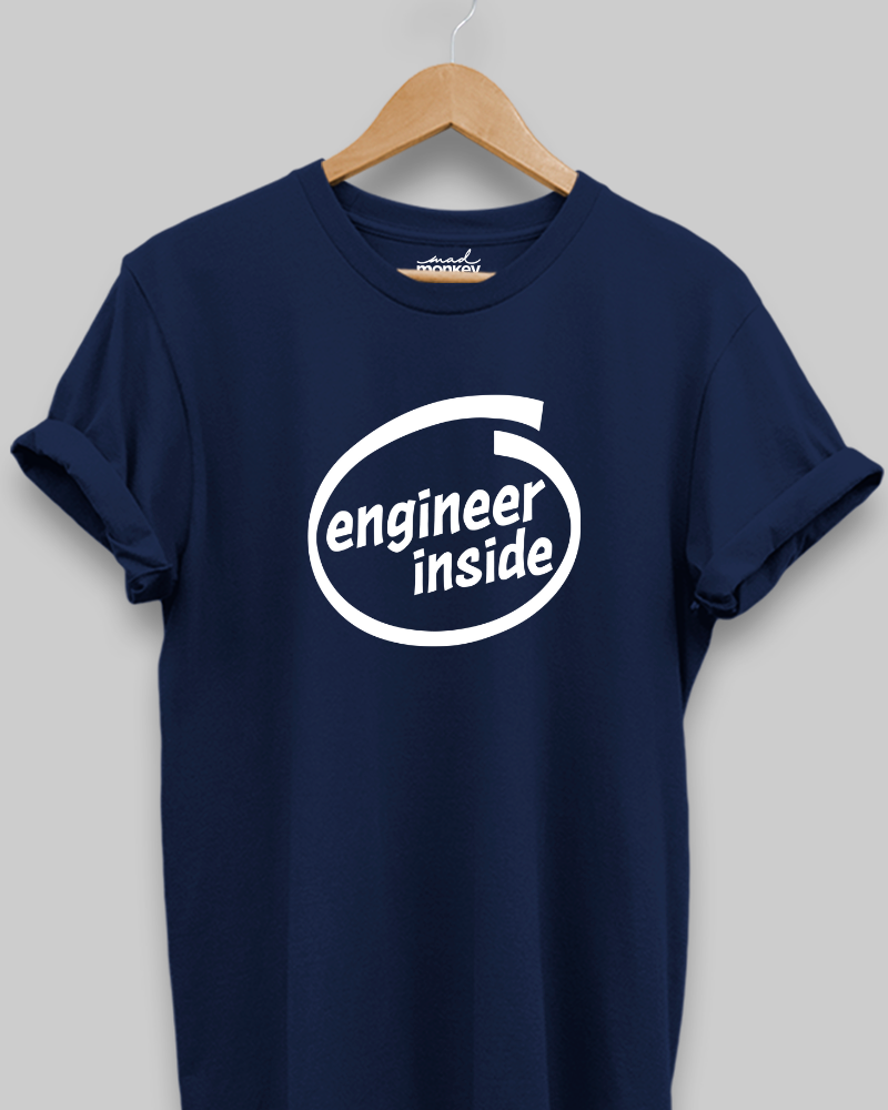 Engineer Inside! Unisex T-shirt Navy Blue