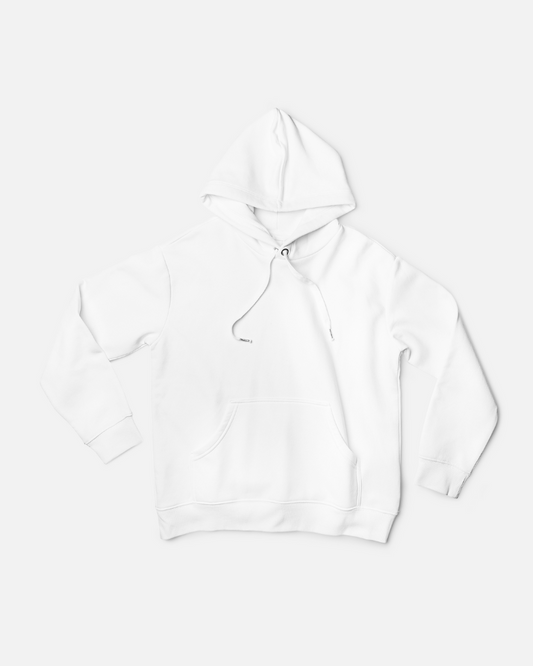 White Unisex Plain Hoodie