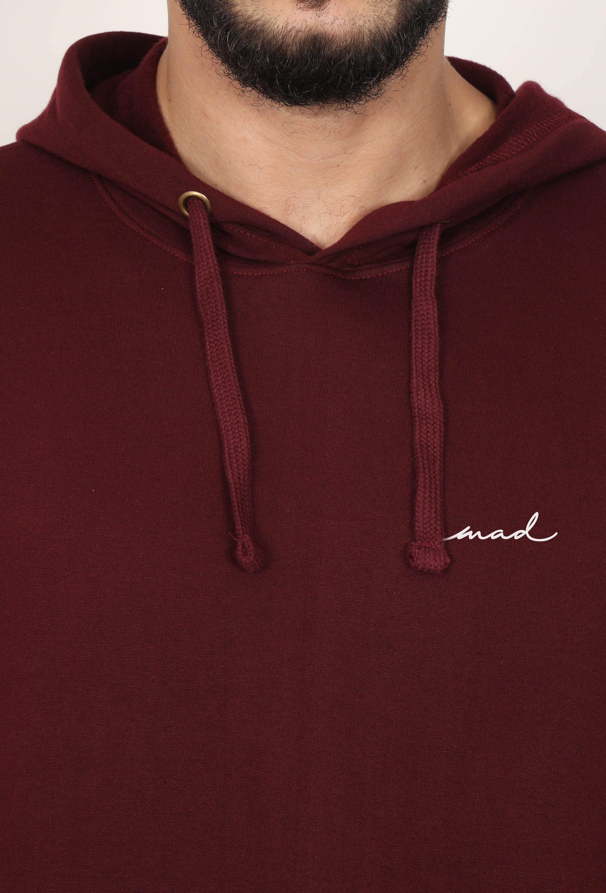 Wine Maroon Unisex Hoodie - ateedude