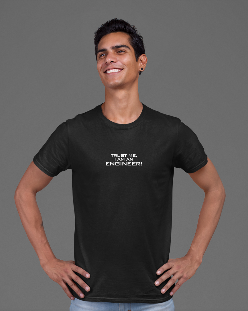 Trust me! I am an Engineer Minimal Unisex T-shirt Black