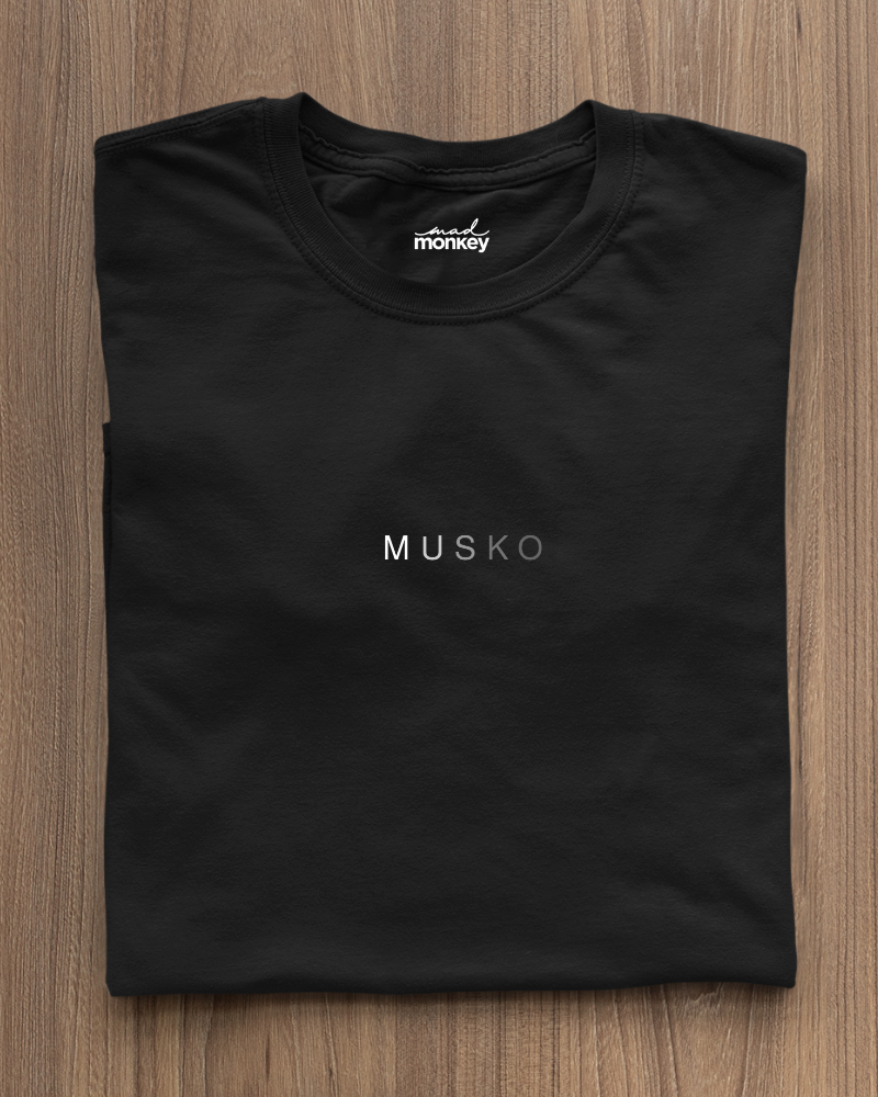 Musko Minimal Unisex T-shirt Black