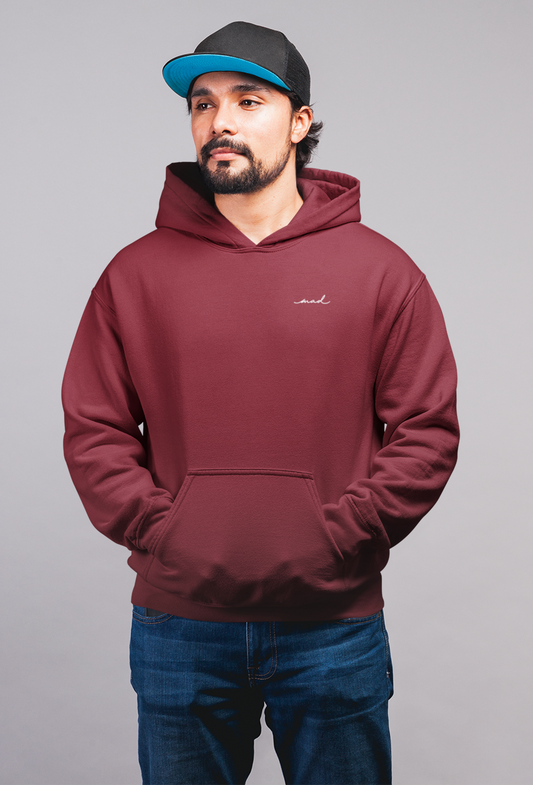 Wine Maroon Unisex Hoodie - ateedude