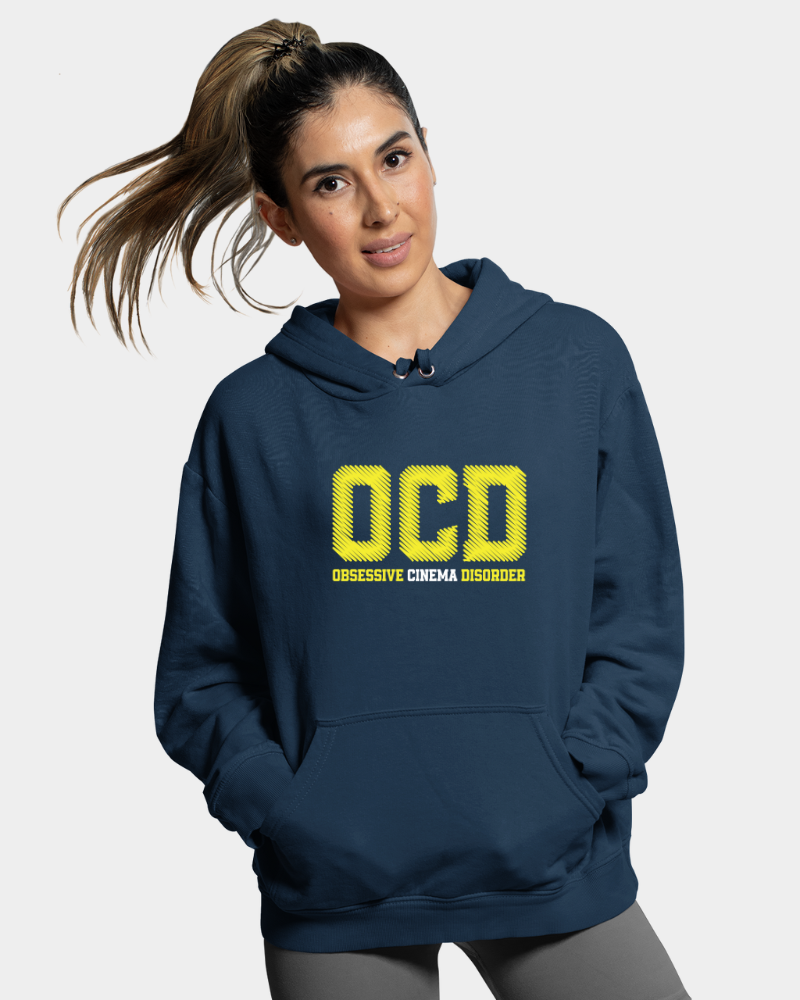 OCD- అబ్సెసివ్ సినిమా డిజార్డర్ యునిసెక్స్ హూడీ నేవీ బ్లూ