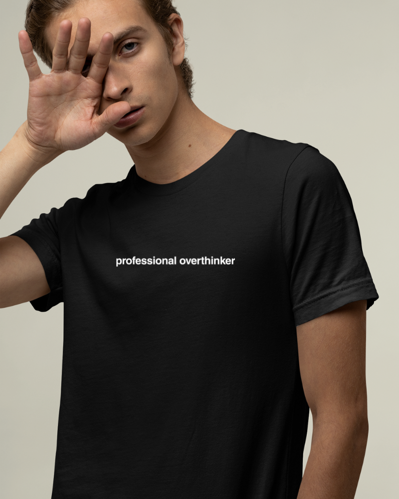 Professional Overthinkers Minimal Unisex T-shirt Black