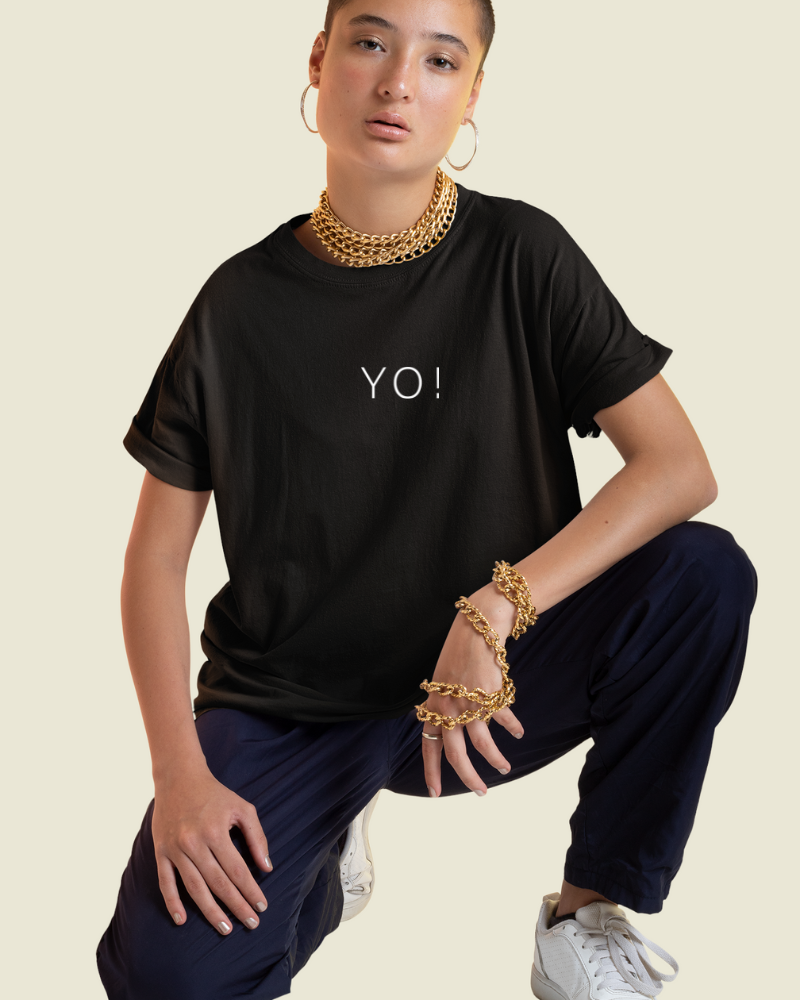 Yo! Minimal Unisex T-shirt Black