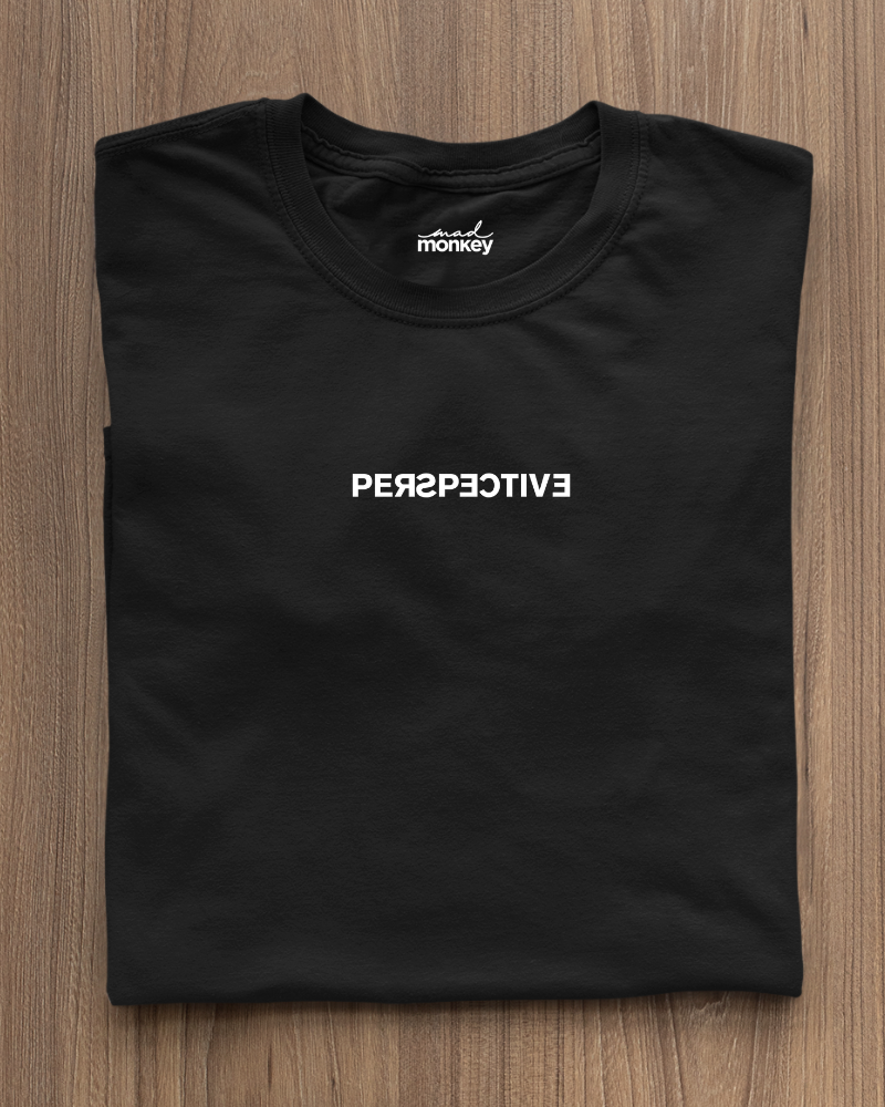 Perspective Minimal Unisex T-shirt Black