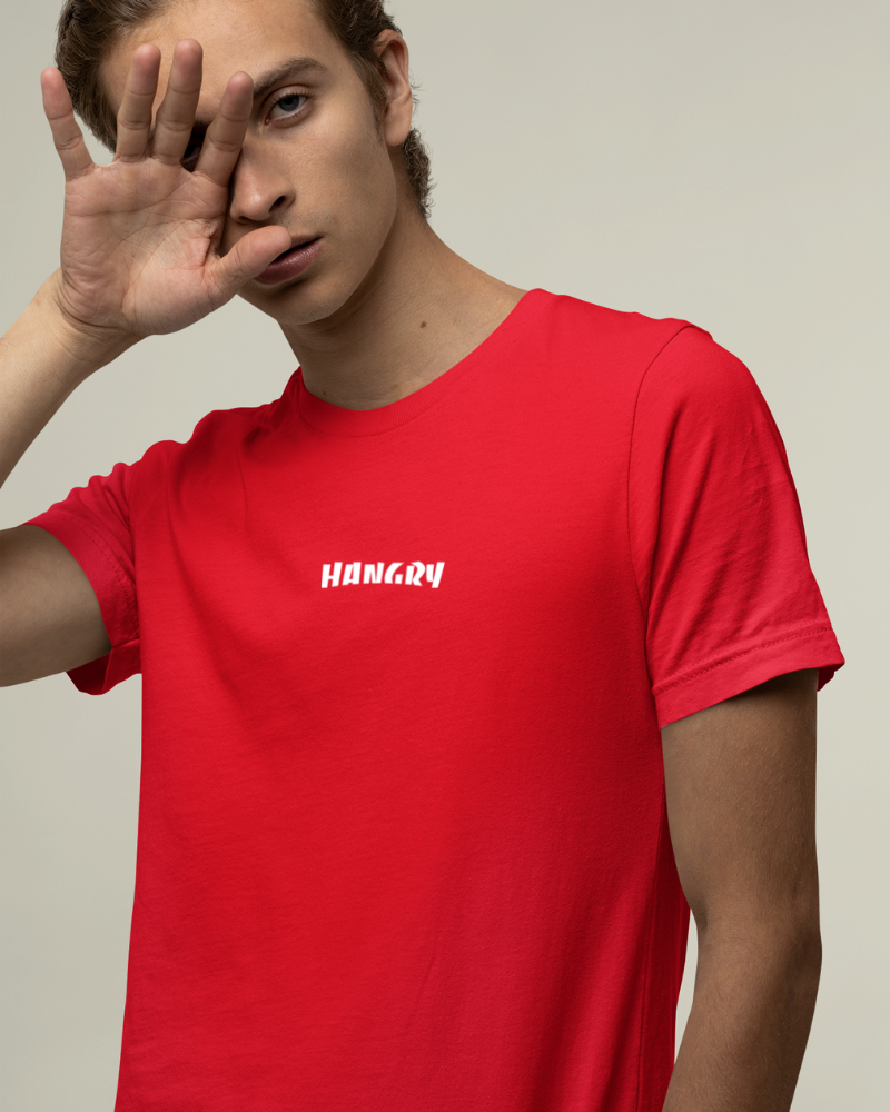Hangry Minimal Unisex T-shirt Red