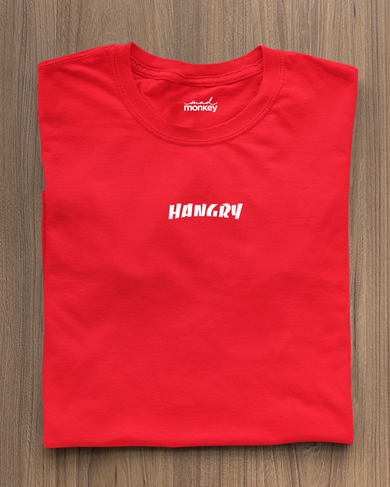 Hangry Minimal Unisex T-shirt Red