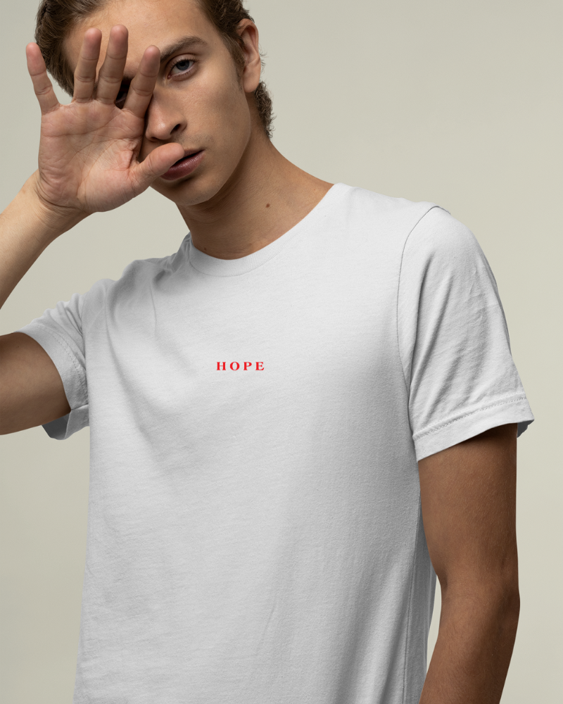 Hope Minimal Unisex T-shirt White